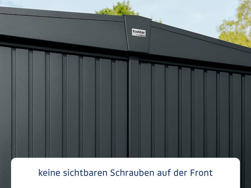 Ecostar Gerätehaus Trend-S,Typ 2, Anthrazitgrau, 2 flg - Image 5