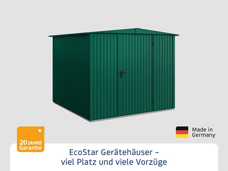 Ecostar Gerätehaus Trend-S,Typ 2, Moosgrün, 1 flg - Image 3