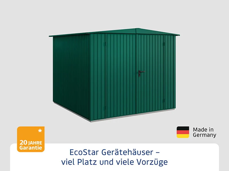 Ecostar Gerätehaus Trend-S,Typ 2, Moosgrün, 2 flg - Image 2