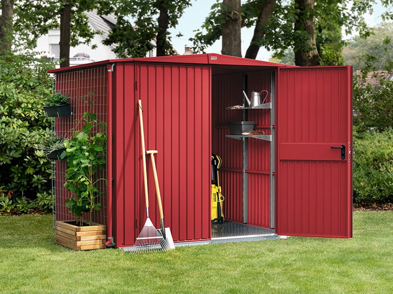 Ecostar Gerätehaus Trend-S,Typ 2, Purpurrot, 2 flg - Image 2