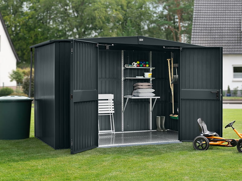 Ecostar Gerätehaus Trend-S,Typ 3, Anthrazitgrau, 2 flg - Image 2