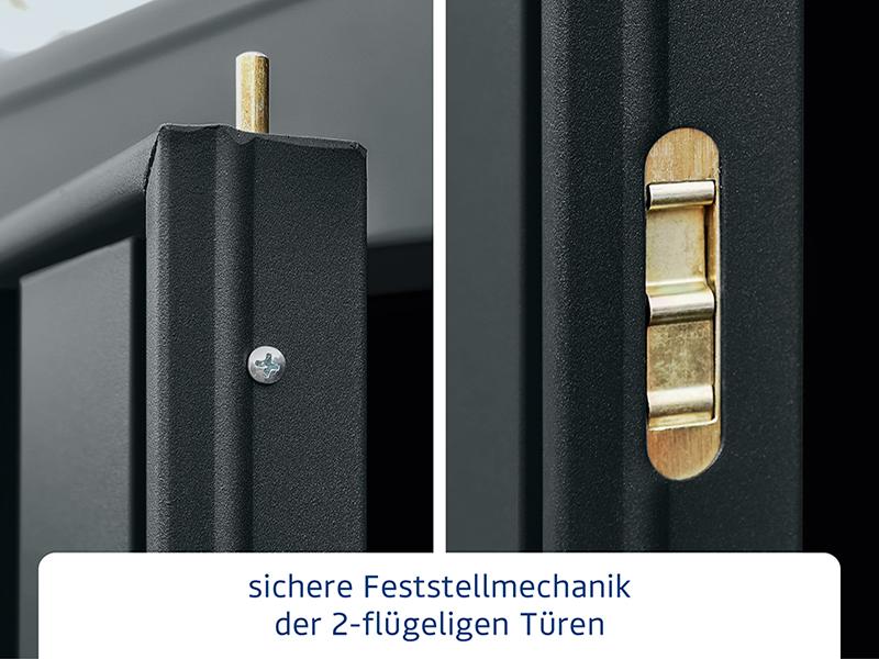 Ecostar Gerätehaus Trend-S,Typ 3, Anthrazitgrau, 2 flg - Image 6