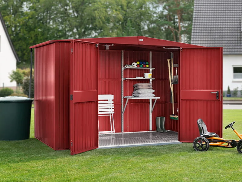 Ecostar Gerätehaus Trend-S,Typ 3, Purpurrot, 2 flg - Image 2