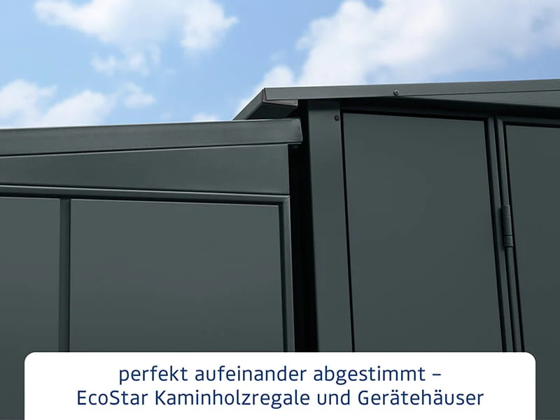 EcoStar Kaminholzregal, ELEGANT-V, TYP1, Anthrazitgrau - Image 6