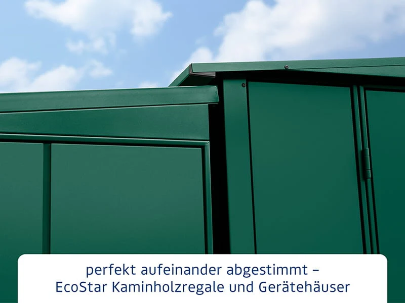 EcoStar Kaminholzregal, ELEGANT-V, TYP1, Moosgrün - Image 6
