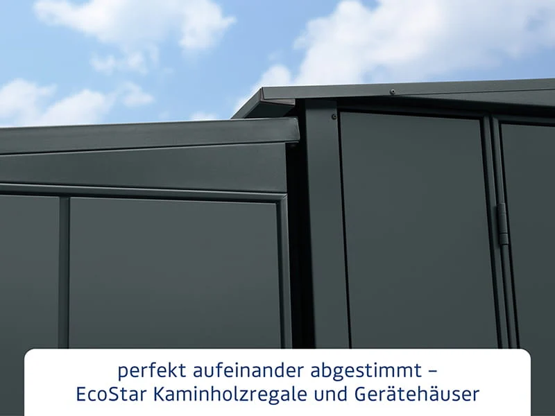 EcoStar Kaminholzregal ,ELEGANT-V,TYP2, Anthrazitgrau - Image 5