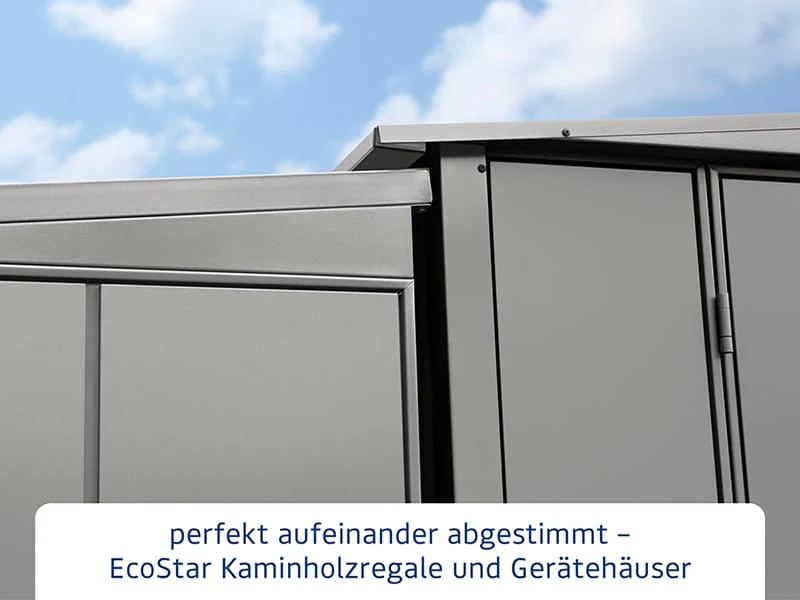 EcoStar Kaminholzregal ,ELEGANT-V,TYP2, Grau Aluminum - Image 5