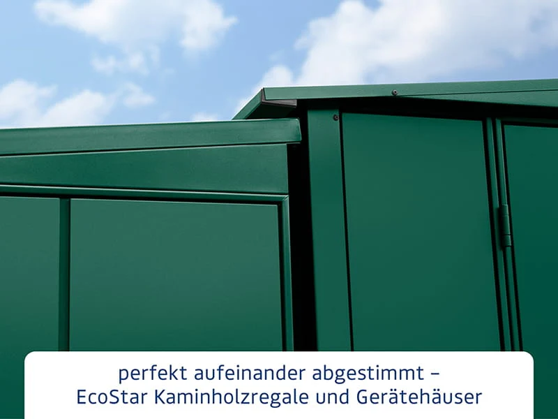 EcoStar Kaminholzregal ,ELEGANT-V,TYP2, Moosgrün - Image 5