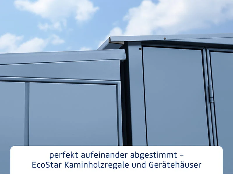 EcoStar Kaminholzregal ,ELEGANT-V,TYP2, Taubenblau - Image 5