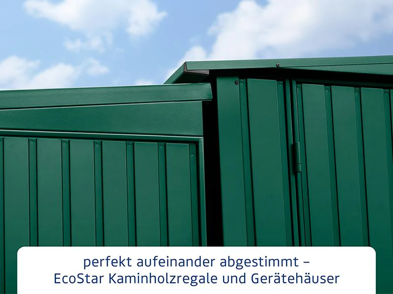 EcoStar Kaminholzregal ,TREND-V,TYP1, Moosgrün - Image 6