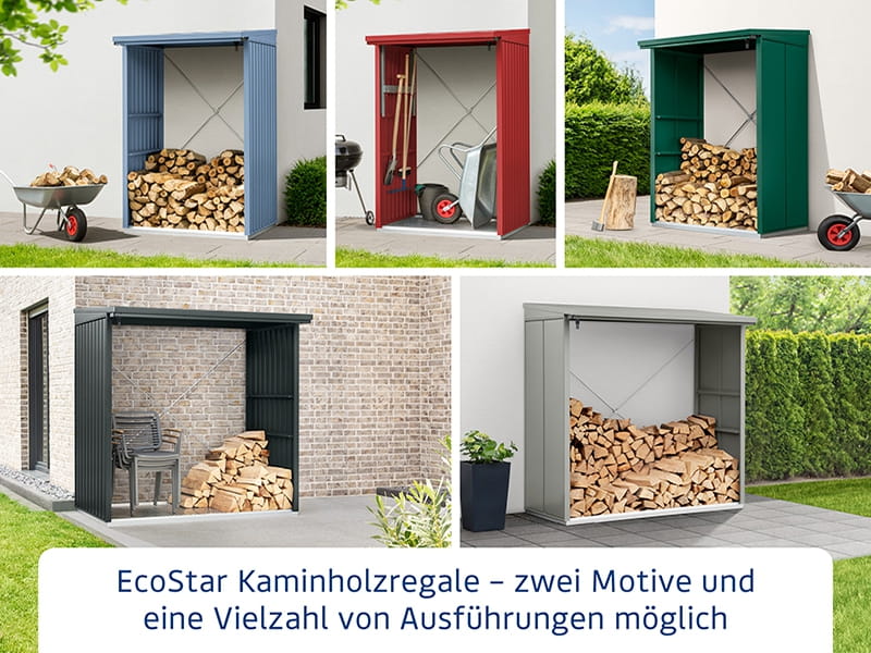 EcoStar Kaminholzregal ,TREND-V,TYP2, Anthrazitgrau - Image 12