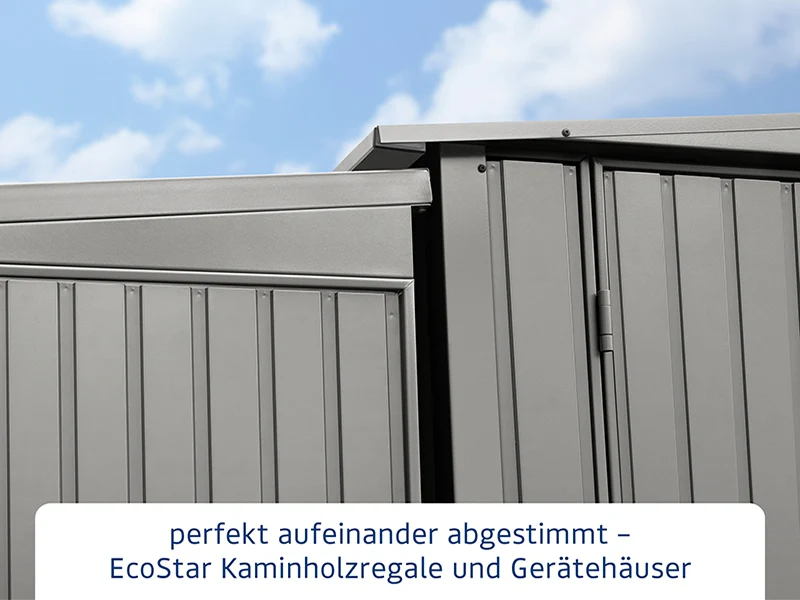 EcoStar Kaminholzregal ,TREND-V,TYP2, Grau Aluminum - Image 6