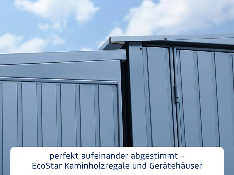 EcoStar Kaminholzregal ,TREND-V,TYP2, Taubenblau - Image 6