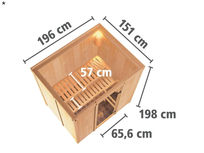 Fanja - Karibu Sauna Plug & Play ohne Ofen - ohne Dachkranz - - Image 3