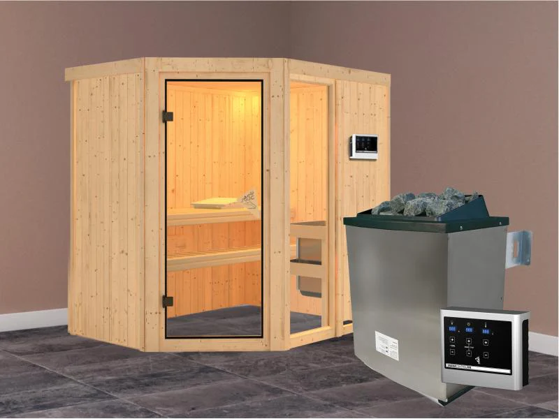 Fiona 1 - Karibu Sauna inkl. 9-kW-Ofen - ohne Dachkranz - - Image 2