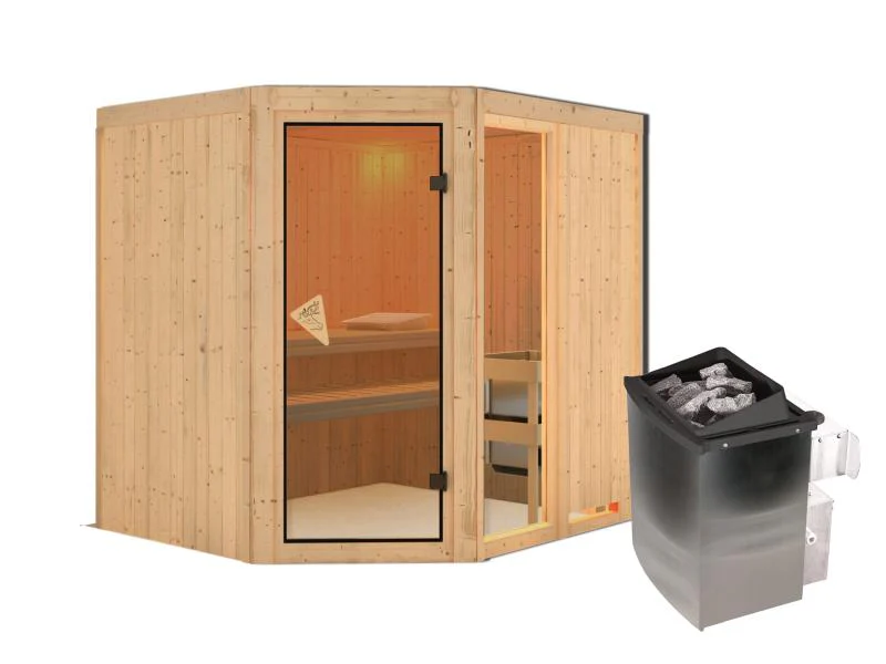 Fiona 2 - Karibu Sauna inkl. 9-kW-Ofen - ohne Dachkranz - - Image 2