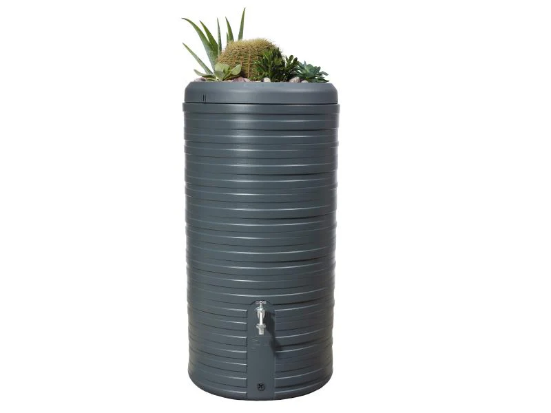 Garantia Regentonne Nordic 2in1, 300 Liter, graphit grey, inkl. Pflanzschale - Image 3