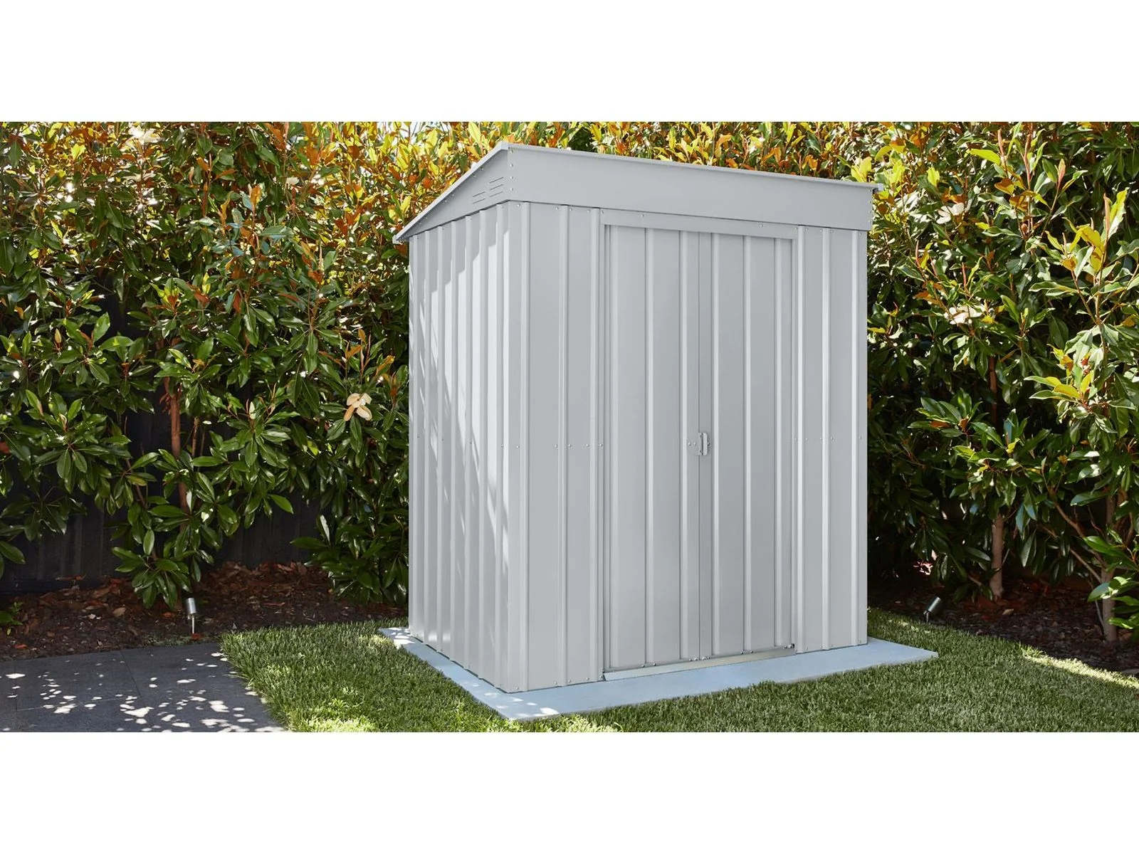 Globel Pultdach Skillion 64, silber metallic