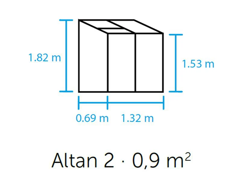 Halls Gewächshaus Altan 2 Alu SDPL - Image 2
