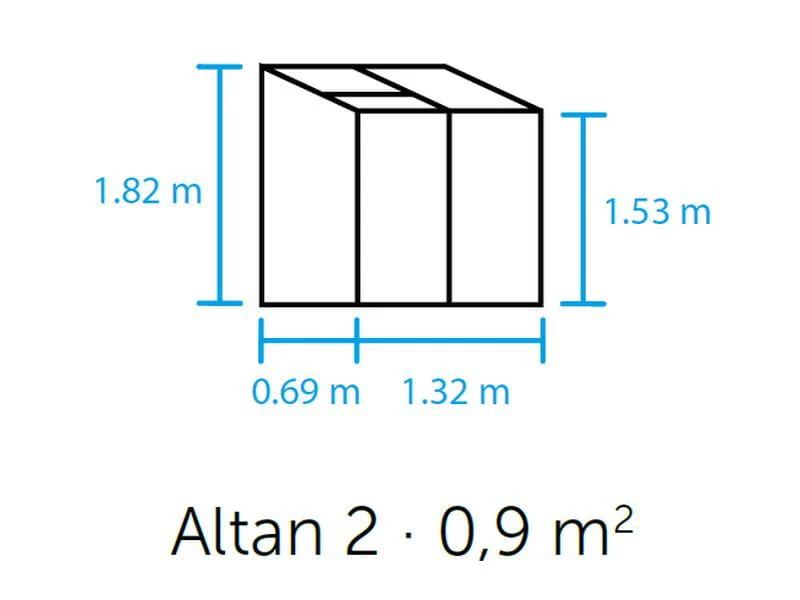 Halls Gewächshaus Altan 2 Schwarz Blankglas - Image 2