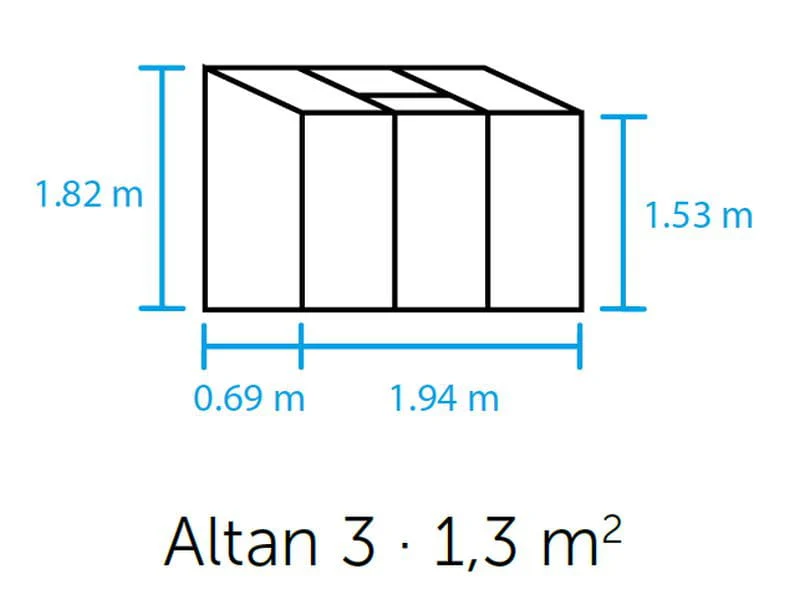 Halls Gewächshaus Altan 3 Alu SDPL - Image 2