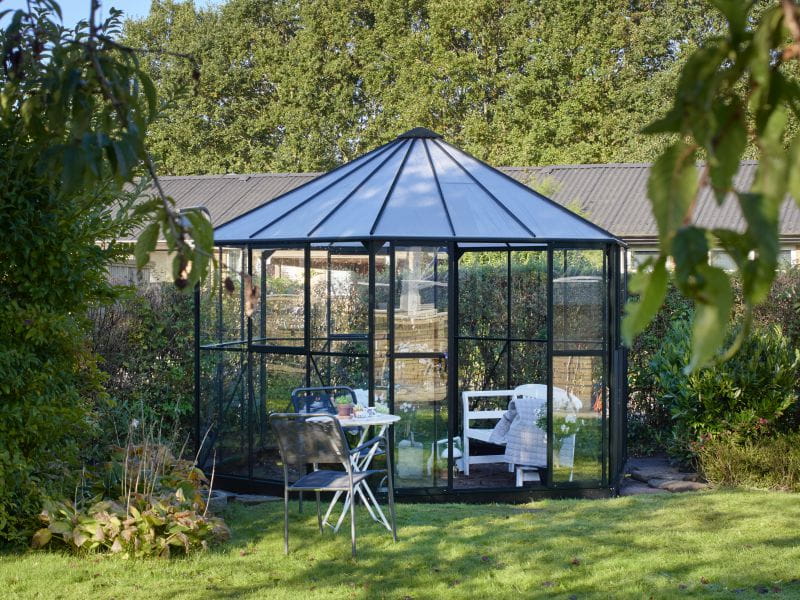 Halls Gewächshaus Atrium Schwarz Sicherheitsglas - Image 2