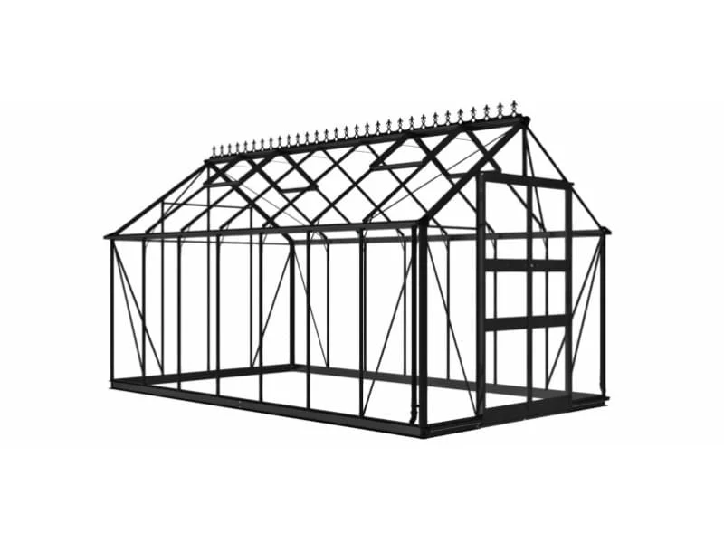 Halls Gewächshaus Cotswold Blockley 814 schwarz mit Sicherheitsglas - Image 4