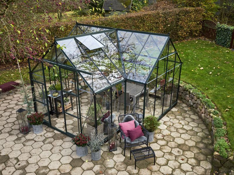 Halls Gewächshaus Garden Room Grün Sicherheitsglas - Image 2