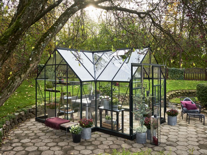 Halls Gewächshaus Garden Room Grün Sicherheitsglas - Image 3