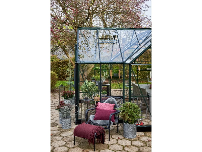 Halls Gewächshaus Garden Room Grün Sicherheitsglas SPARSET inkl. Fundament - Image 3