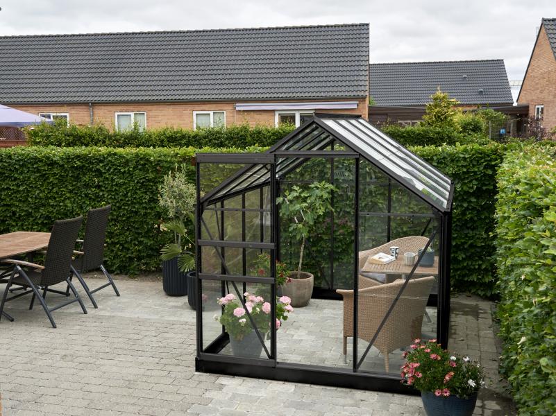 Halls Gewächshaus Popular 86 Schwarz Blankglas - Image 3