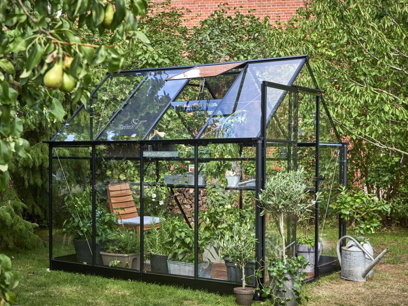 Halls Gewächshaus Qube 68 Schwarz Sicherheitsglas - Image 4