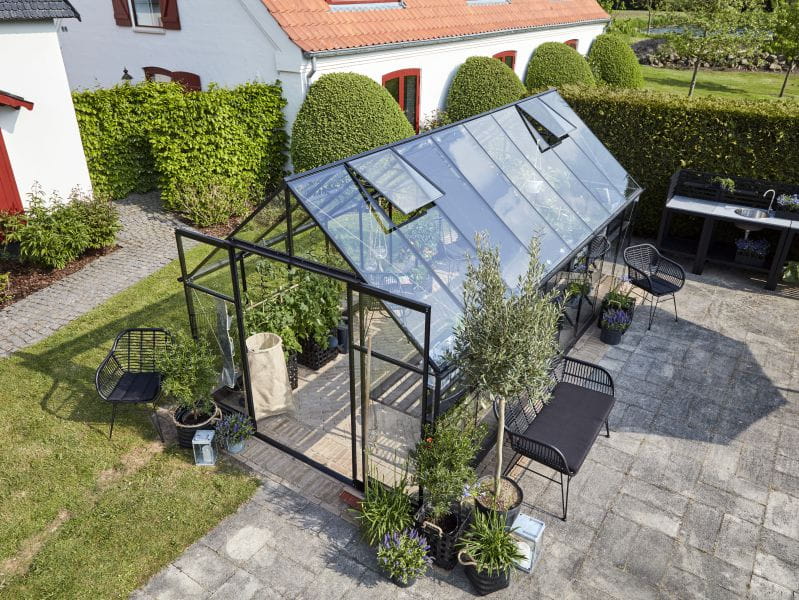 Halls Gewächshaus Qube+ 816 Schwarz Sicherheitsglas - Image 2
