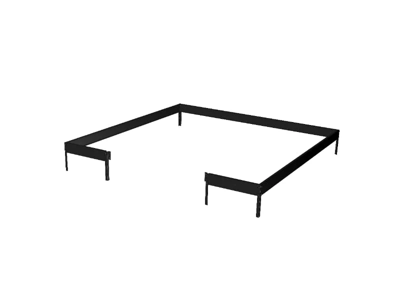 Halls Stahl-Fundament für Gewächshaus Qube Square, schwarz - Image 2