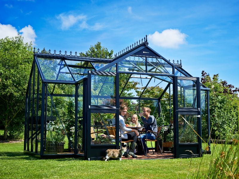 Juliana Gewächshaus Orangerie 15,1 qm, Anthrazit mit 3mm Sicherheitsglas - Image 5