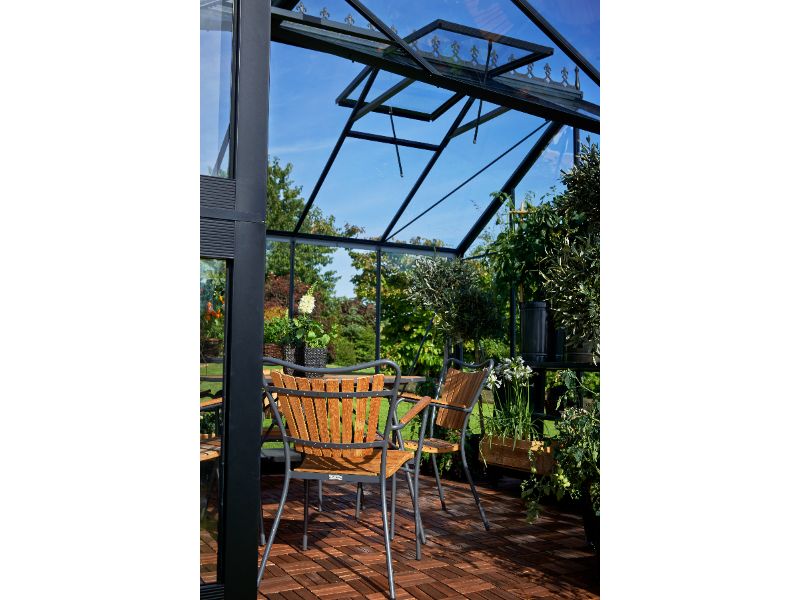 Juliana Gewächshaus Orangerie 15,1 qm, Anthrazit mit 3mm Sicherheitsglas - Image 6