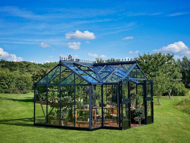 Juliana Gewächshaus Orangerie 15,1 qm, Anthrazit mit 3mm Sicherheitsglas - Image 7