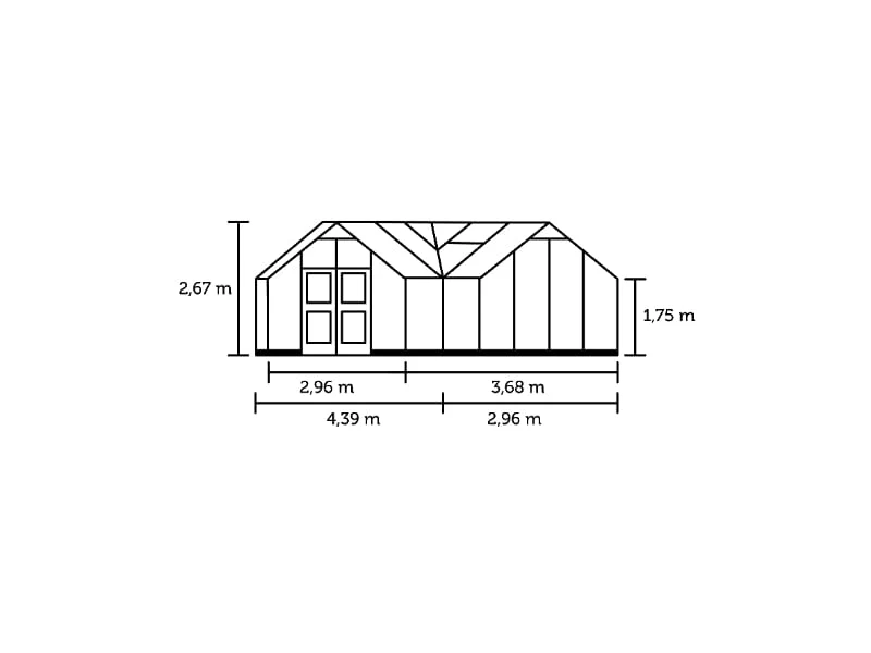 Juliana Gewächshaus Orangerie 15,1 qm, Anthrazit mit 3mm Sicherheitsglas - SPARSET inkl. Fundament - Image 3