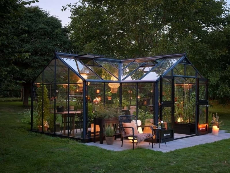 Juliana Gewächshaus Orangerie 21,5 qm, Anthrazit mit 3mm Sicherheitsglas - Image 6