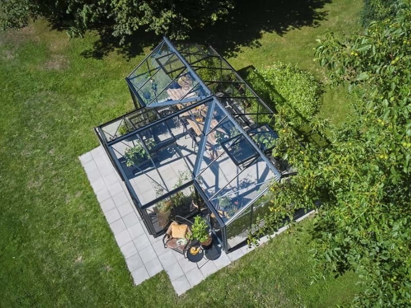 Juliana Gewächshaus Orangerie 21,5 qm, Anthrazit mit 3mm Sicherheitsglas - Image 7