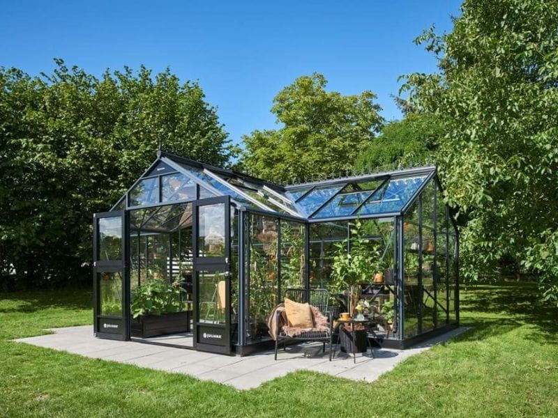 Juliana Gewächshaus Orangerie 21,5 qm, Anthrazit mit 3mm Sicherheitsglas - Image 8
