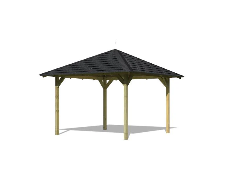 Karibu 4-Eck Pavillon Eco Cordoba Sparset inkl. Schindeln - Image 3
