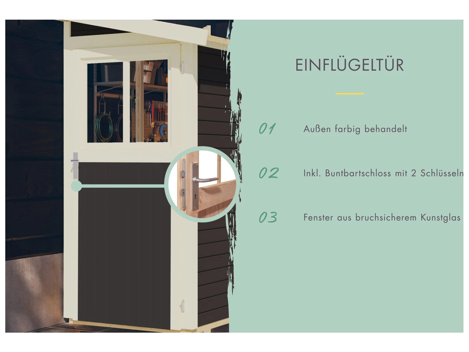 Karibu Anlehngartenhaus Görlitz terragrau 19 mm - Image 6