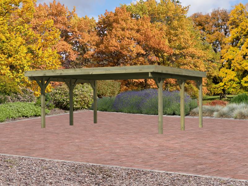 Karibu Carport Classic Doppel 1 ohne Einfahrtsbogen kdi - Image 2