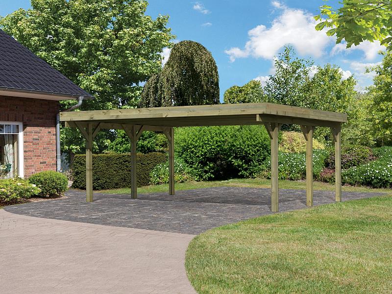 Karibu Carport Classic Doppel 1 ohne Einfahrtsbogen kdi - Image 5