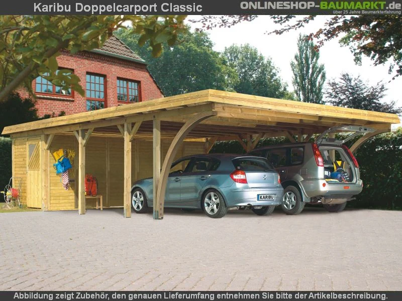 Karibu Carport Classic Doppel 2 mit 2 Einfahrtsbögen kdi - Image 11