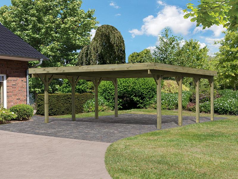 Karibu Carport Classic Doppel 2 ohne Einfahrtsbogen kdi - Image 3