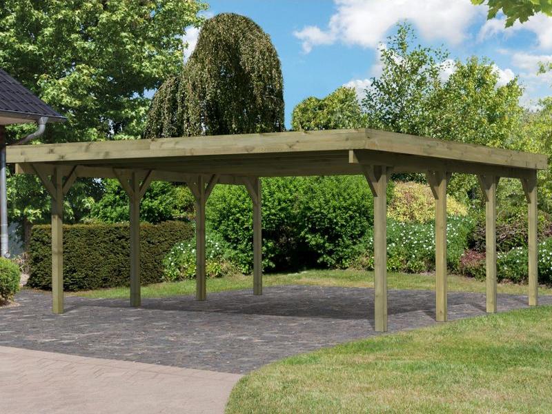Karibu Carport Classic Doppel 2 ohne Einfahrtsbogen kdi - Image 4