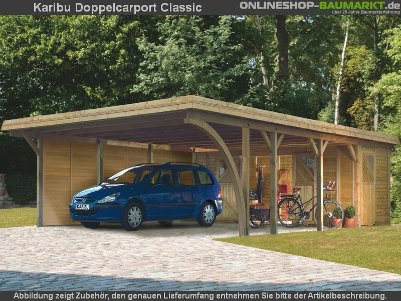 Karibu Carport Classic Doppel 3 mit 1 Einfahrtsbogen kdi - Image 4