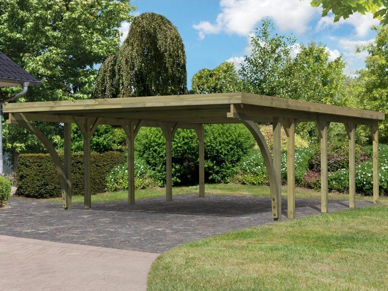 Karibu Carport Classic Doppel 3 mit 2 Einfahrtsbögen kdi - Image 4